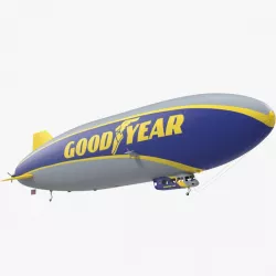 Goodyear Blimp Airship Rigged 3d model