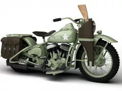 Harley-Davidson WLA 1942 WWII 3d model