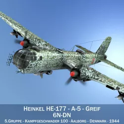 Heinkel He-177 A-5 - Greif - 6NDN 3d model