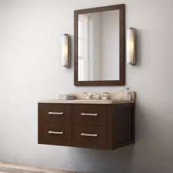 Hutton single floating vanity espresso 3d model