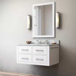 Hutton single floating vanity  white 3d model