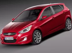 Hyundai Accent Hatchback 5-door 2015 3d model
