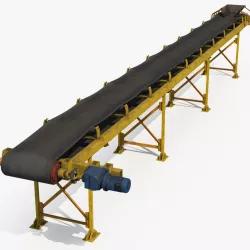 Industrial Belt Conveyor 3d model