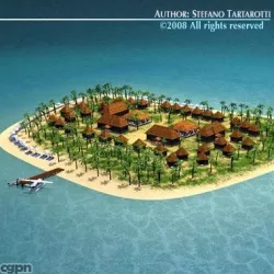 Island resort 3d model