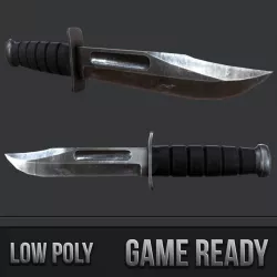 Kabar Combat Knife 3d model