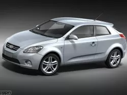 Kia Pro Ceed mid-poly 3d model
