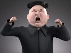 Kim Dzong Un Cartoon rigged for 3dsMax 3d model