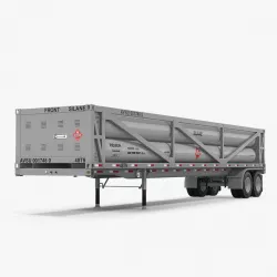 Liquefied Natural Gas Transport Trailer Rigged 3d model