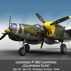 Lockheed P-38 Lightning - California Cutie 3d model