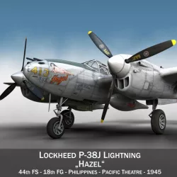 Lockheed P-38 Lightning - Hazel 3d model