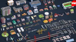 Low Poly City Pack v2.0 3d model