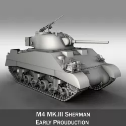 M4 Sherman MK III - British army 3d model