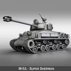 M51 Super Sherman 3d model