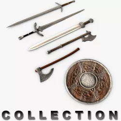 Medieval weapons collection 3d model