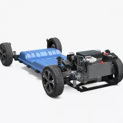 Nissan Leaf Engine and Chassis and Battery Pack 3d model
