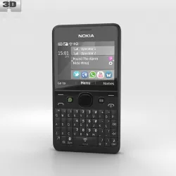 Nokia Asha 210 Black 3d model