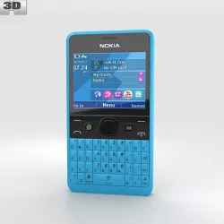 Nokia Asha 210 Cyan 3d model