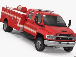 Old Fire Truck 3d model