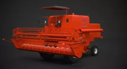 Open-Cab Combine Harvester 3d model