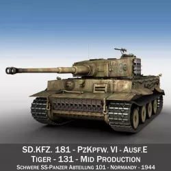 Panzer VI - Tiger - 131 - Mid Production 3d model