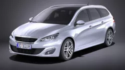 Peugeot 308 SW 2016 VRAY 3d model