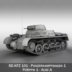 PzKpfw 1 - Panzer 1 - Ausf. A 3d model