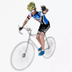 Racing Cyclist Rigged 3d model