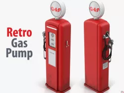 Retro Gas Pump 3d model