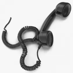 Retro Telephone Receiver 2 with Cord 3d model