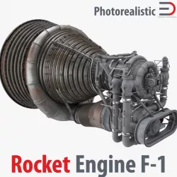 Rocket Engine F-1 3d model