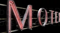 Rooftop Neon Motel Sign 3d model