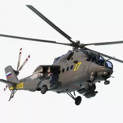 Russian Large Helicopter Gunship Mi-35M Hind Rigged 3d model