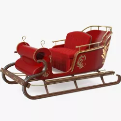 Santa Sleigh 3d model