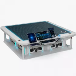 Sci-Fi Hologram Table with Control Panel 3d model