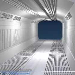 Science-fiction corridor 3d model