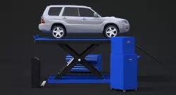 Scissor Automotive Lift and Car 3d model