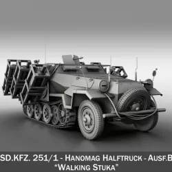 SD.KFZ 251/1 Ausf.B - Walking Stuka 3d model