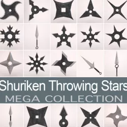 Shuriken Throwing Star Collection 3d model