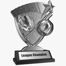 Silver Baseball Trophy 3d model