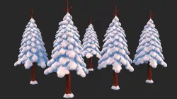 Snow Pine Tree 3d model