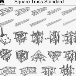 Square Truss Standard 004 3d model