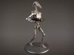 Star Wars Battle Droid rigged for Maya 3d model