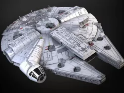 StarWars Millennium Falcon with Interior 3d model