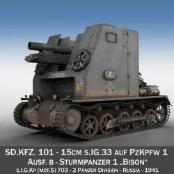 Sturmpanzer1 - Bison - Cambrai- 2.PzDiv 3d model