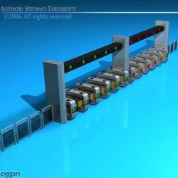 Subway gates 3d model