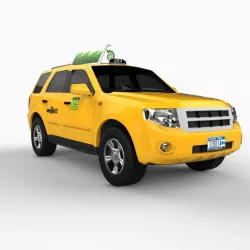 SUV Taxi Cab 3d model