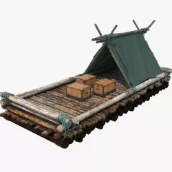 Timber Raft 3d model