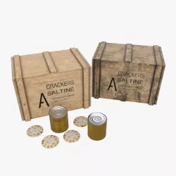 US Crackers Wooden Crate 3d model