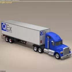 Us freight truck 3d model
