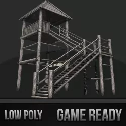 Viking Guard Tower 3d model